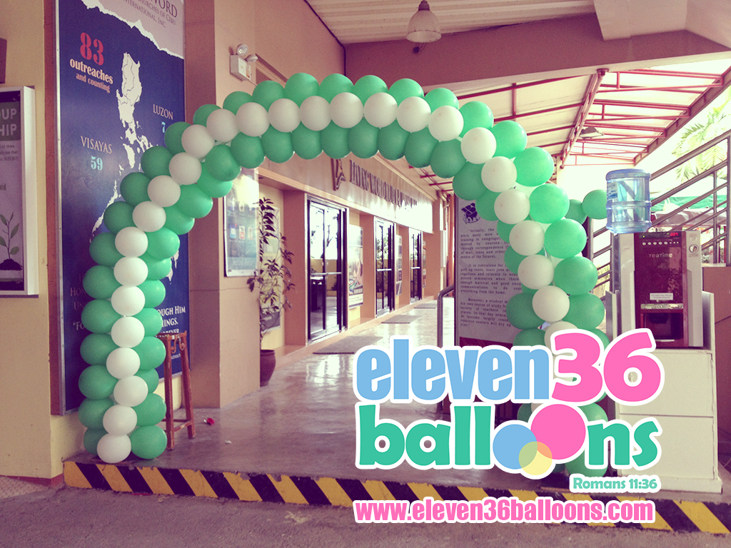 zerubbabel_project_living_word_fellowship_night_entrance_arch_balloon_decor_eleven36_balloons_cebu