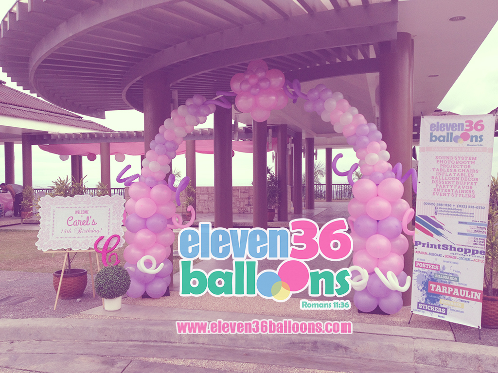 carel_debut_birthday_travel_theme_balloon_entrance_arch_eleven36_balloons_cebu